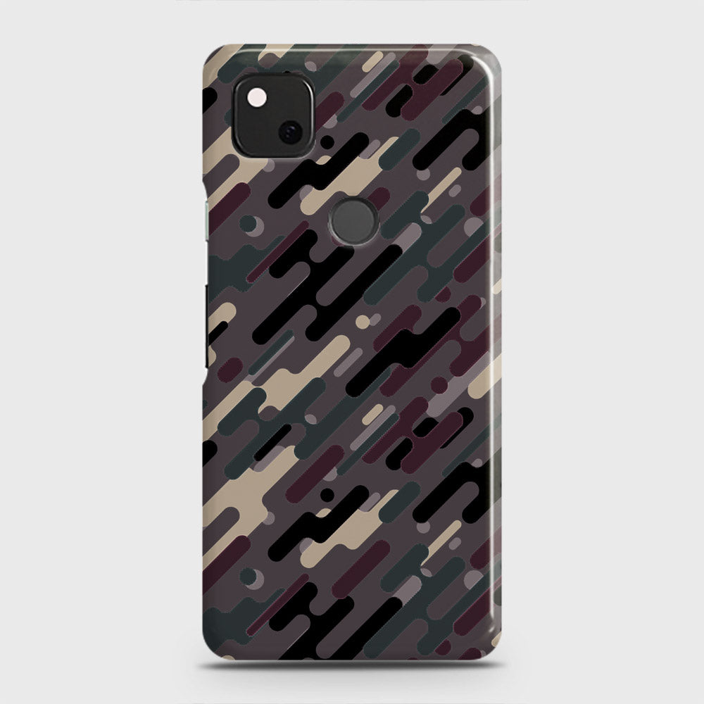 Google Pixel 4a Cover - Camo Series 3 - Red & Brown Design - Matte Finish - Snap On Hard Case with LifeTime Colors Guarantee