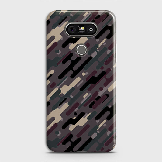 LG G5 Cover - Camo Series 3 - Red & Brown Design - Matte Finish - Snap On Hard Case with LifeTime Colors Guarantee