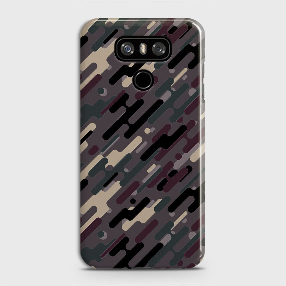 LG G6 Cover - Camo Series 3 - Red & Brown Design - Matte Finish - Snap On Hard Case with LifeTime Colors Guarantee