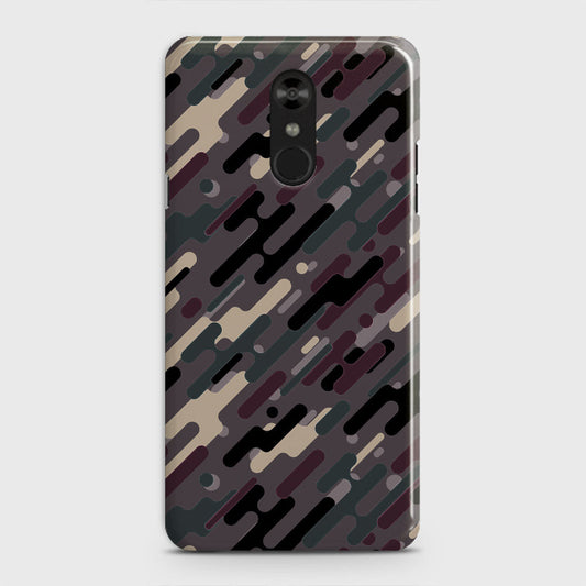 LG Stylo 4 Cover - Camo Series 3 - Red & Brown Design - Matte Finish - Snap On Hard Case with LifeTime Colors Guarantee