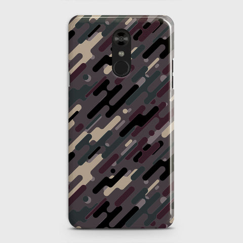 LG Stylo 4 Cover - Camo Series 3 - Red & Brown Design - Matte Finish - Snap On Hard Case with LifeTime Colors Guarantee