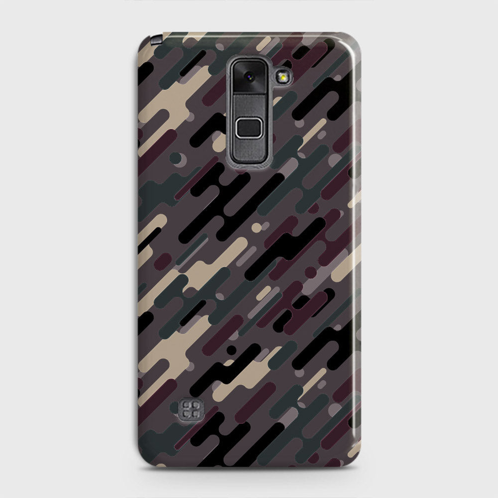 LG Stylus 2 / Stylus 2 Plus / Stylo 2 / Stylo 2 Plus Cover - Camo Series 3 - Red & Brown Design - Matte Finish - Snap On Hard Case with LifeTime Colors Guarantee