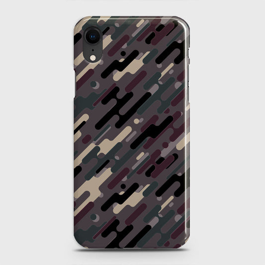 iPhone XR Cover - Camo Series 3 - Red & Brown Design - Matte Finish - Snap On Hard Case with LifeTime Colors Guarantee