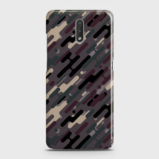 Nokia 2.3 Cover - Camo Series 3 - Red & Brown Design - Matte Finish - Snap On Hard Case with LifeTime Colors Guarantee