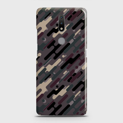 Nokia 2.4 Cover - Camo Series 3 - Red & Brown Design - Matte Finish - Snap On Hard Case with LifeTime Colors Guarantee