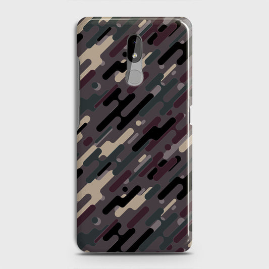 Nokia 3.2 Cover - Camo Series 3 - Red & Brown Design - Matte Finish - Snap On Hard Case with LifeTime Colors Guarantee