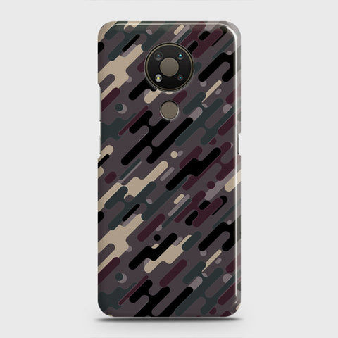 Nokia 3.4 Cover - Camo Series 3 - Red & Brown Design - Matte Finish - Snap On Hard Case with LifeTime Colors Guarantee