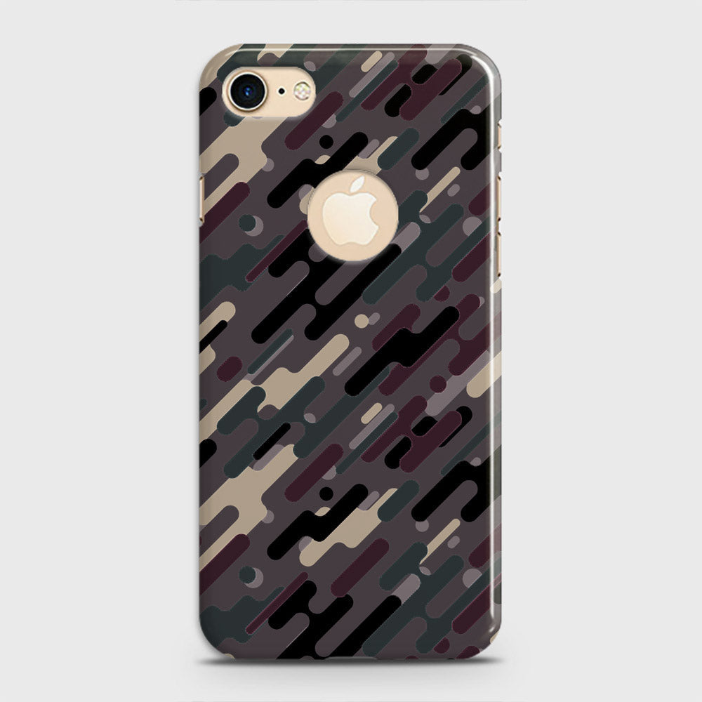 iPhone 8 Cover - Camo Series 3 - Red & Brown Design - Matte Finish - Snap On Hard Case with LifeTime Colors Guarantee