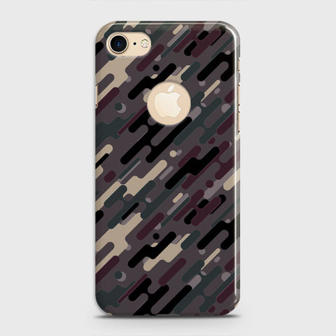 iPhone 8 Cover - Camo Series 3 - Red & Brown Design - Matte Finish - Snap On Hard Case with LifeTime Colors Guarantee
