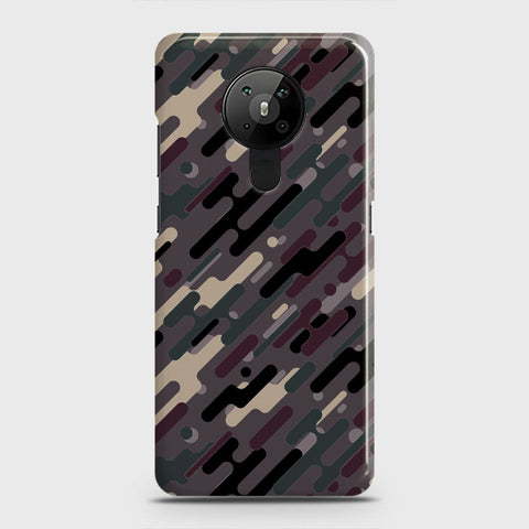 Nokia 5.3  Cover - Camo Series 3 - Red & Brown Design - Matte Finish - Snap On Hard Case with LifeTime Colors Guarantee