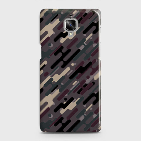OnePlus 3  Cover - Camo Series 3 - Red & Brown Design - Matte Finish - Snap On Hard Case with LifeTime Colors Guarantee