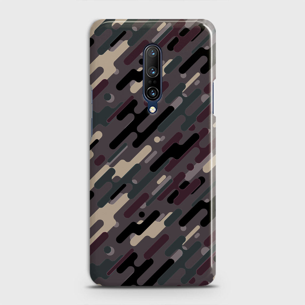 OnePlus 7 Pro  Cover - Camo Series 3 - Red & Brown Design - Matte Finish - Snap On Hard Case with LifeTime Colors Guarantee