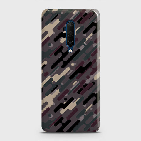 OnePlus 7T Pro  Cover - Camo Series 3 - Red & Brown Design - Matte Finish - Snap On Hard Case with LifeTime Colors Guarantee