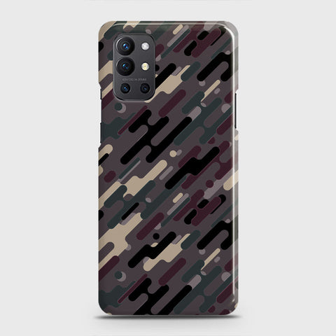 OnePlus 9R  Cover - Camo Series 3 - Red & Brown Design - Matte Finish - Snap On Hard Case with LifeTime Colors Guarantee