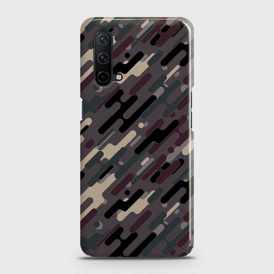 OnePlus Nord CE 5G  Cover - Camo Series 3 - Red & Brown Design - Matte Finish - Snap On Hard Case with LifeTime Colors Guarantee