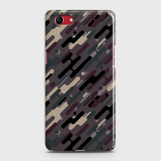 Oppo A1k  Cover - Camo Series 3 - Red & Brown Design - Matte Finish - Snap On Hard Case with LifeTime Colors Guarantee