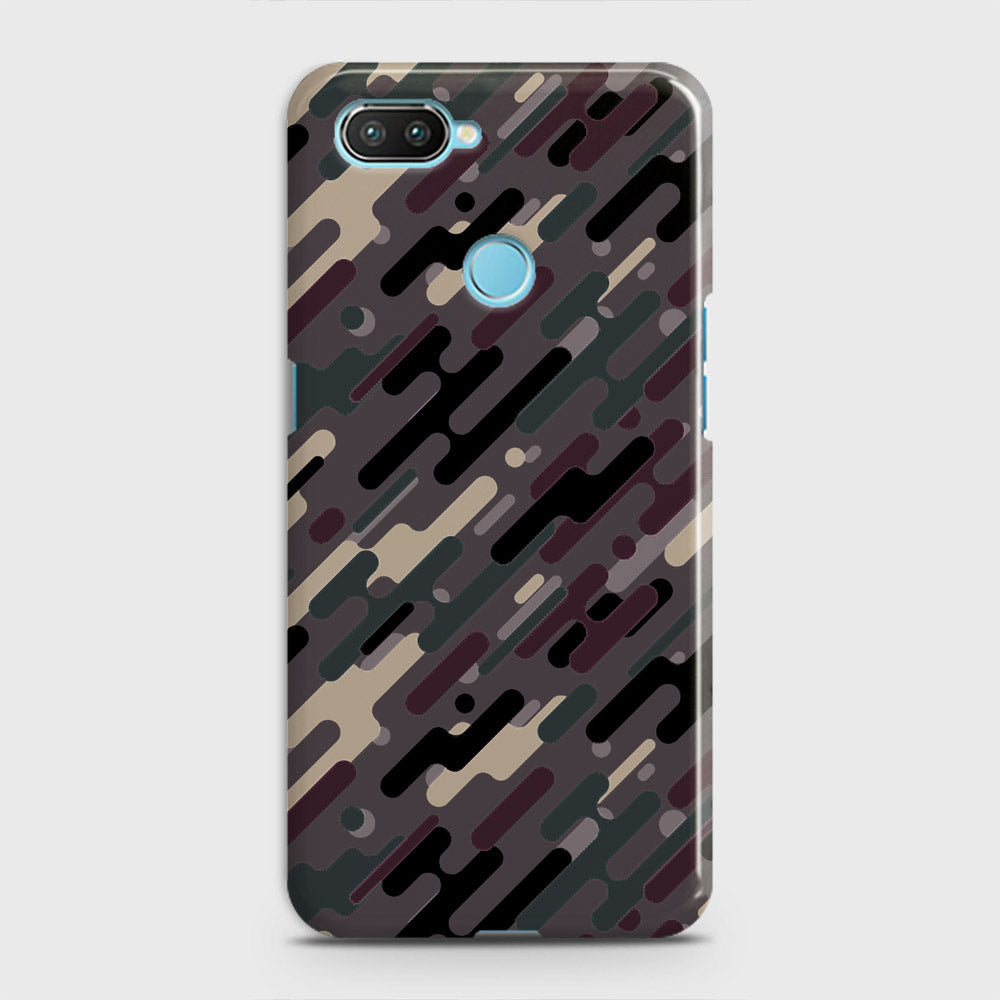 Oppo A5 with Sensor Cut Cover - Camo Series 3 - Red & Brown Design - Matte Finish - Snap On Hard Case with LifeTime Colors Guarantee