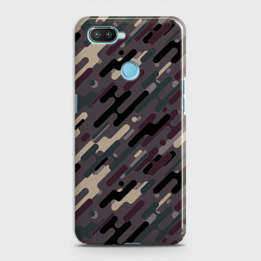 Oppo A5 with Sensor Cut Cover - Camo Series 3 - Red & Brown Design - Matte Finish - Snap On Hard Case with LifeTime Colors Guarantee