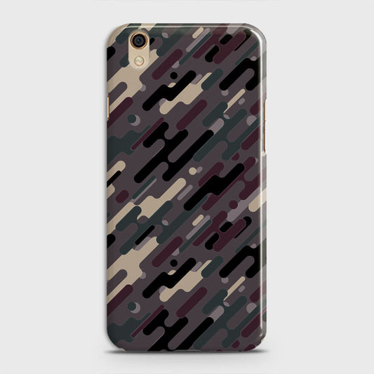 Oppo F1 Plus / R9 Cover - Camo Series 3 - Red & Brown Design - Matte Finish - Snap On Hard Case with LifeTime Colors Guarantee