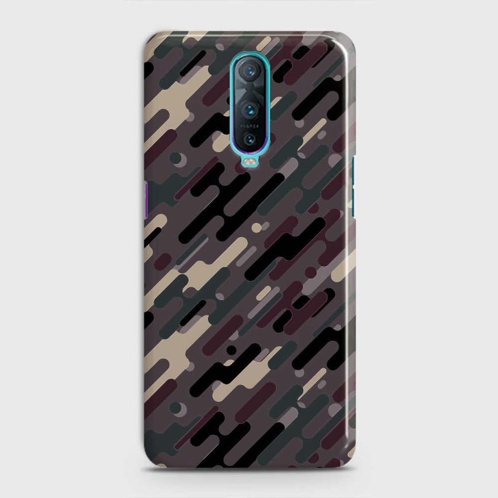 Oppo R17 Pro Cover - Camo Series 3 - Red & Brown Design - Matte Finish - Snap On Hard Case with LifeTime Colors Guarantee