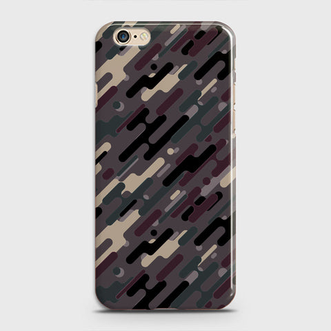 iPhone 6 Plus Cover - Camo Series 3 - Red & Brown Design - Matte Finish - Snap On Hard Case with LifeTime Colors Guarantee