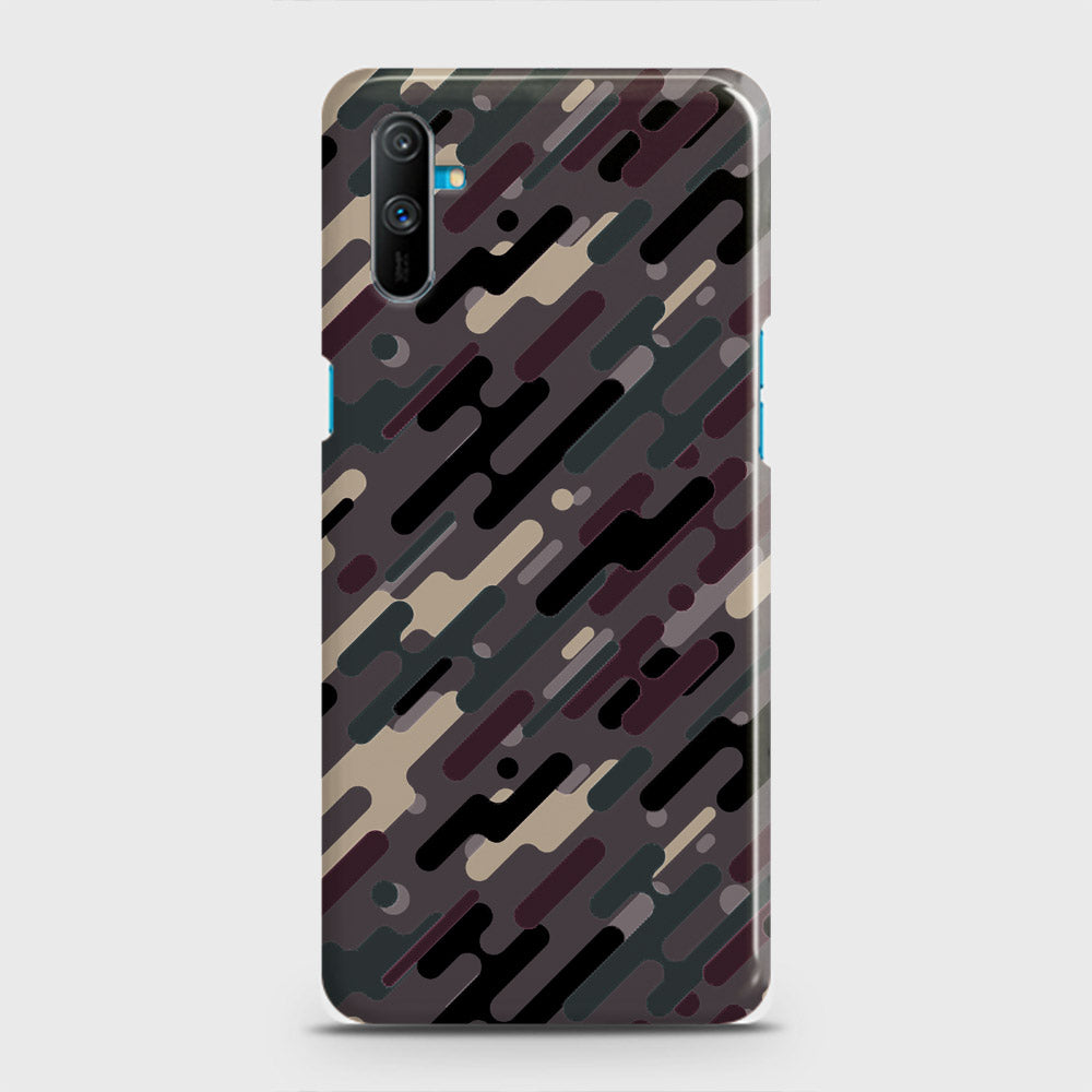 Realme C3 Cover - Camo Series 3 - Red & Brown Design - Matte Finish - Snap On Hard Case with LifeTime Colors Guarantee
