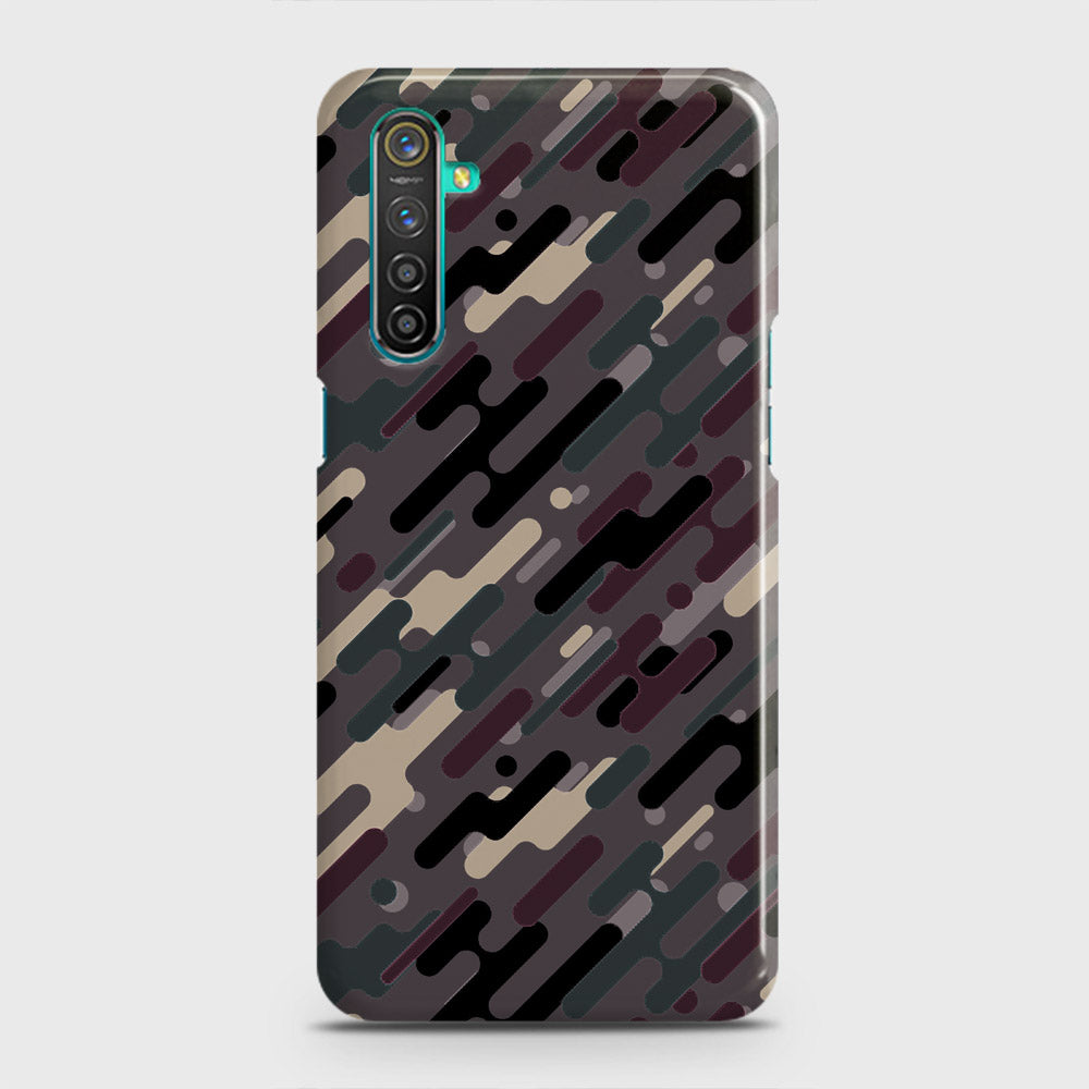 Realme 6 Cover - Camo Series 3 - Red & Brown Design - Matte Finish - Snap On Hard Case with LifeTime Colors Guarantee