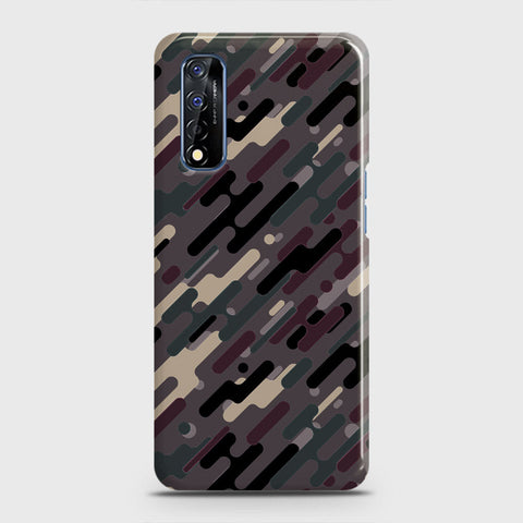 Realme Narzo 30 Cover - Camo Series 3 - Red & Brown Design - Matte Finish - Snap On Hard Case with LifeTime Colors Guarantee
