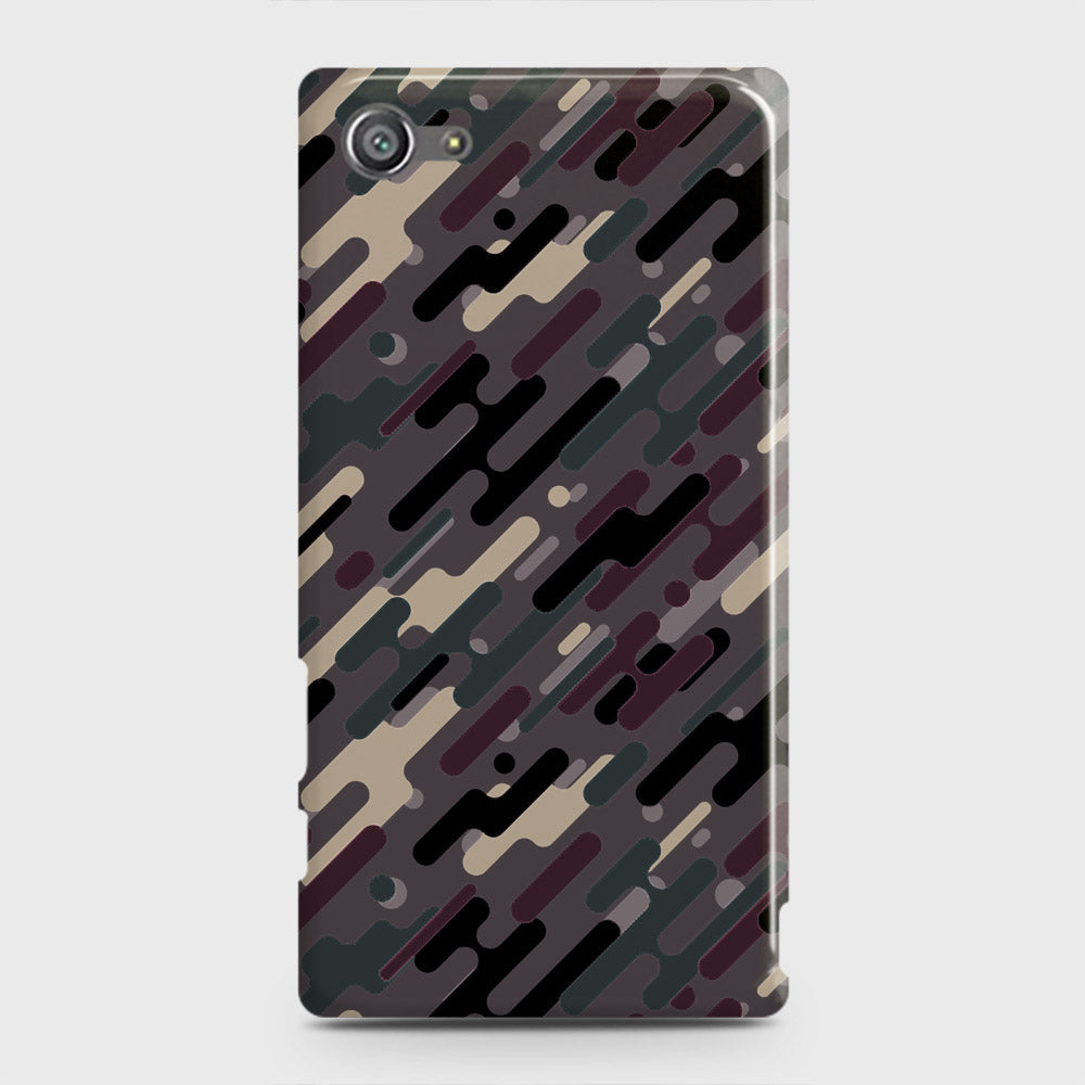 Sony Xperia Z5 Compact / Z5 Mini Cover - Camo Series 3 - Red & Brown Design - Matte Finish - Snap On Hard Case with LifeTime Colors Guarantee