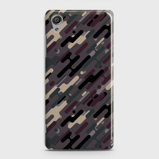 Sony Xperia XA1 Plus Cover - Camo Series 3 - Red & Brown Design - Matte Finish - Snap On Hard Case with LifeTime Colors Guarantee