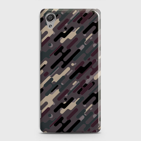 Sony Xperia XA1 Plus Cover - Camo Series 3 - Red & Brown Design - Matte Finish - Snap On Hard Case with LifeTime Colors Guarantee