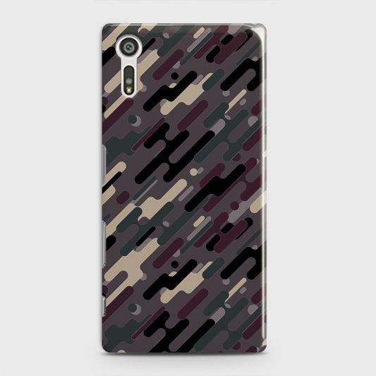 Sony Xperia XZ / XZs Cover - Camo Series 3 - Red & Brown Design - Matte Finish - Snap On Hard Case with LifeTime Colors Guarantee