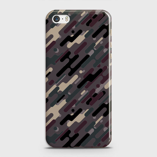iPhone 5C Cover - Camo Series 3 - Red & Brown Design - Matte Finish - Snap On Hard Case with LifeTime Colors Guarantee