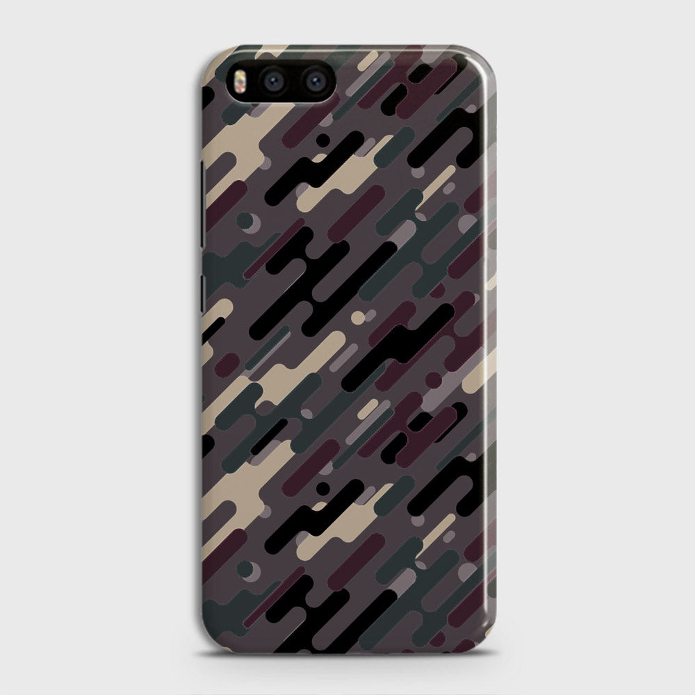 Xiaomi Mi 6  Cover - Camo Series 3 - Red & Brown Design - Matte Finish - Snap On Hard Case with LifeTime Colors Guarantee