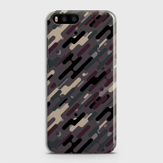 Xiaomi Mi 6  Cover - Camo Series 3 - Red & Brown Design - Matte Finish - Snap On Hard Case with LifeTime Colors Guarantee
