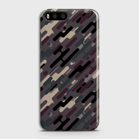 Xiaomi Mi 6  Cover - Camo Series 3 - Red & Brown Design - Matte Finish - Snap On Hard Case with LifeTime Colors Guarantee