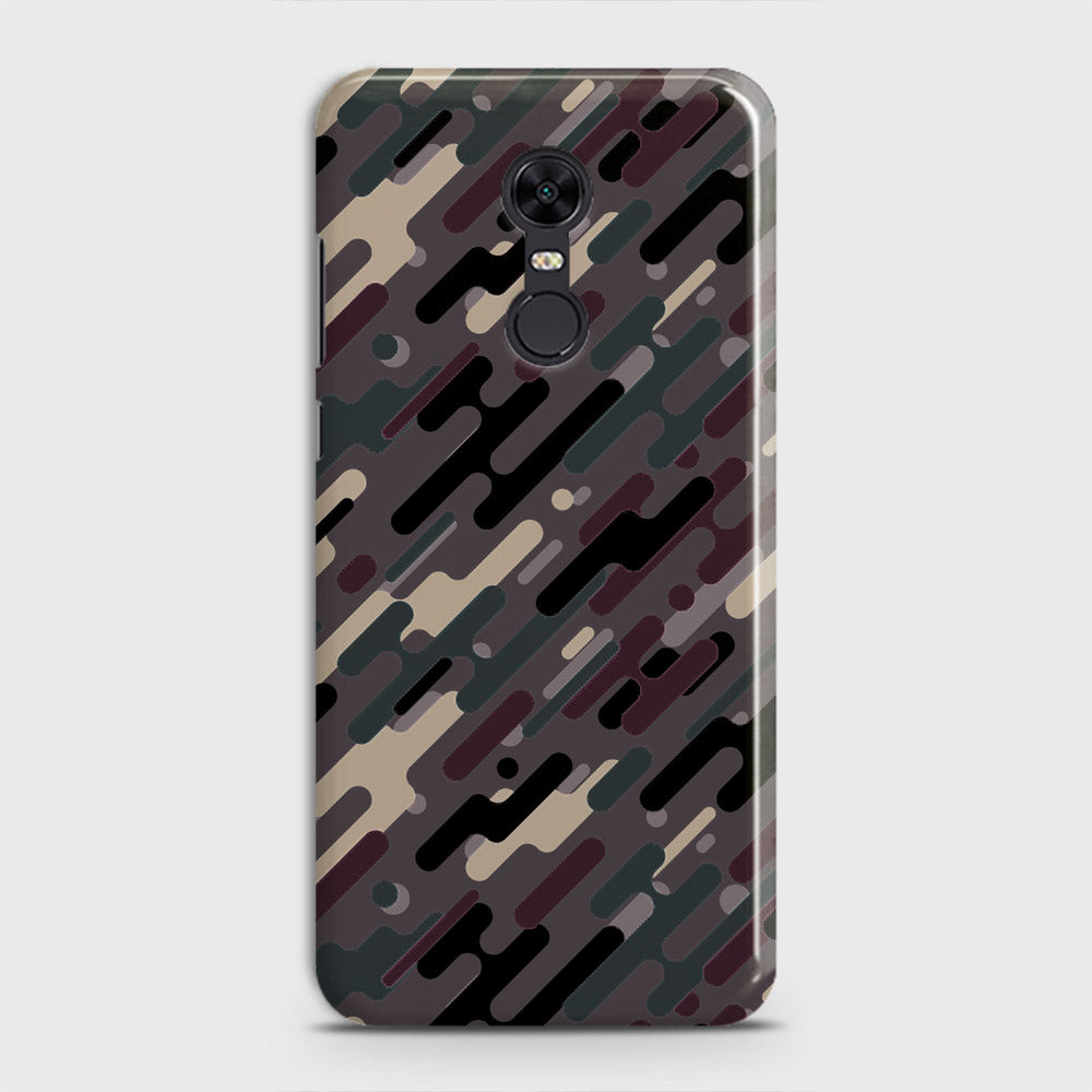 Xiaomi Redmi 5  Cover - Camo Series 3 - Red & Brown Design - Matte Finish - Snap On Hard Case with LifeTime Colors Guarantee