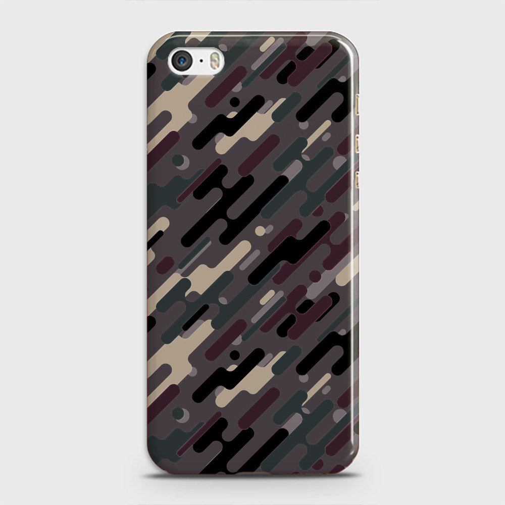 iPhone 5 Cover - Camo Series 3 - Red & Brown Design - Matte Finish - Snap On Hard Case with LifeTime Colors Guarantee