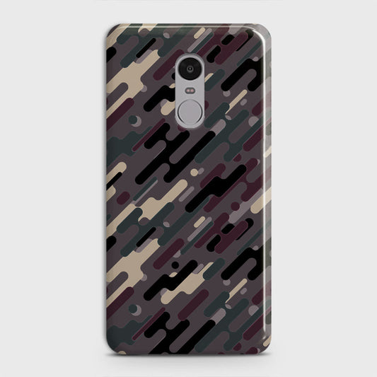 Xiaomi Redmi Note 4 / 4X Cover - Camo Series 3 - Red & Brown Design - Matte Finish - Snap On Hard Case with LifeTime Colors Guarantee
