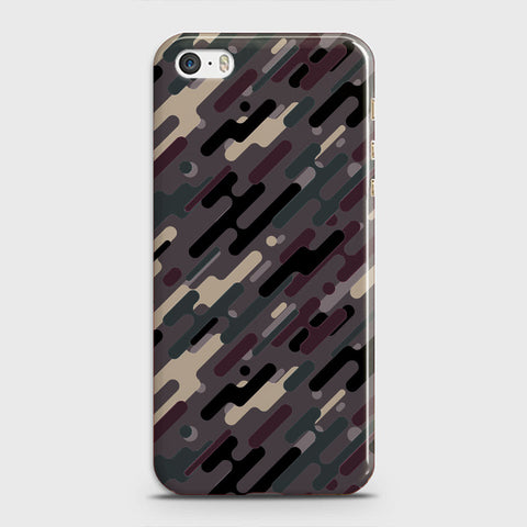 iPhone 5s Cover - Camo Series 3 - Red & Brown Design - Matte Finish - Snap On Hard Case with LifeTime Colors Guarantee