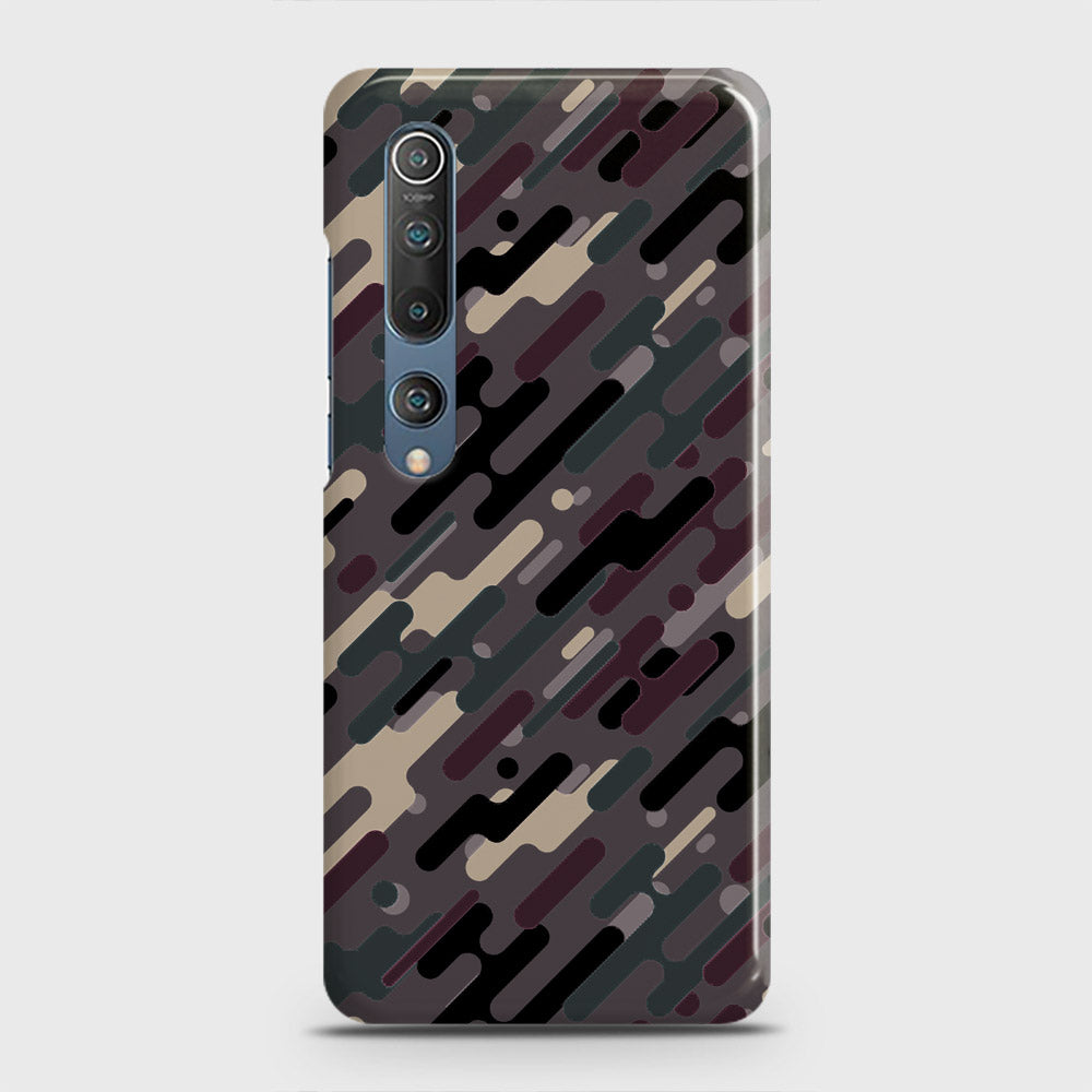 Xiaomi Mi 10 Pro Cover - Camo Series 3 - Red & Brown Design - Matte Finish - Snap On Hard Case with LifeTime Colors Guarantee