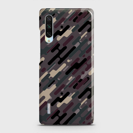 Xiaomi Mi A3 Cover - Camo Series 3 - Red & Brown Design - Matte Finish - Snap On Hard Case with LifeTime Colors Guarantee