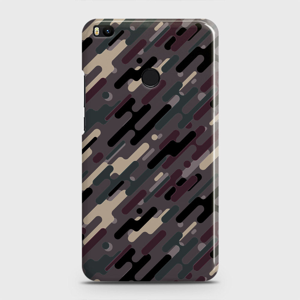 Xiaomi Mi Max 2 Cover - Camo Series 3 - Red & Brown Design - Matte Finish - Snap On Hard Case with LifeTime Colors Guarantee