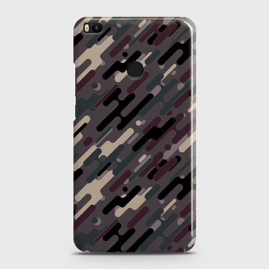 Xiaomi Mi Max 2 Cover - Camo Series 3 - Red & Brown Design - Matte Finish - Snap On Hard Case with LifeTime Colors Guarantee