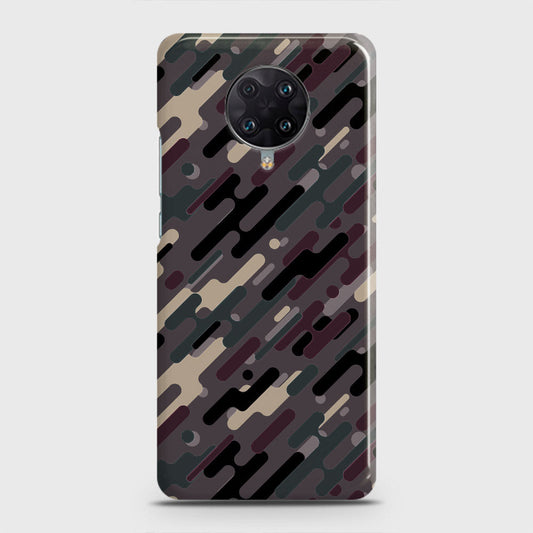 Xiaomi Poco F2 Pro Cover - Camo Series 3 - Red & Brown Design - Matte Finish - Snap On Hard Case with LifeTime Colors Guarantee