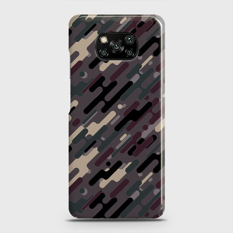 Xiaomi Poco X3 Pro Cover - Camo Series 3 - Red & Brown Design - Matte Finish - Snap On Hard Case with LifeTime Colors Guarantee