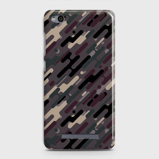 Xiaomi Redmi 4A Cover - Camo Series 3 - Red & Brown Design - Matte Finish - Snap On Hard Case with LifeTime Colors Guarantee