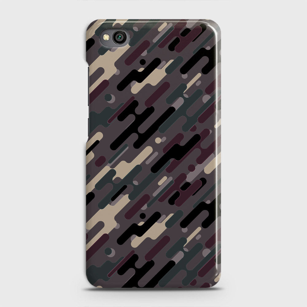 Xiaomi Redmi Go Cover - Camo Series 3 - Red & Brown Design - Matte Finish - Snap On Hard Case with LifeTime Colors Guarantee