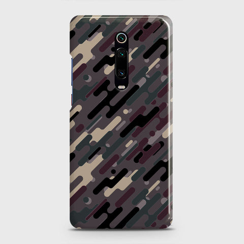 Xiaomi Redmi K20 Cover - Camo Series 3 - Red & Brown Design - Matte Finish - Snap On Hard Case with LifeTime Colors Guarantee