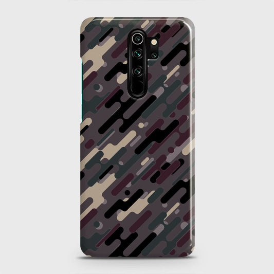 Xiaomi Redmi Note 8 Pro Cover - Camo Series 3 - Red & Brown Design - Matte Finish - Snap On Hard Case with LifeTime Colors Guarantee
